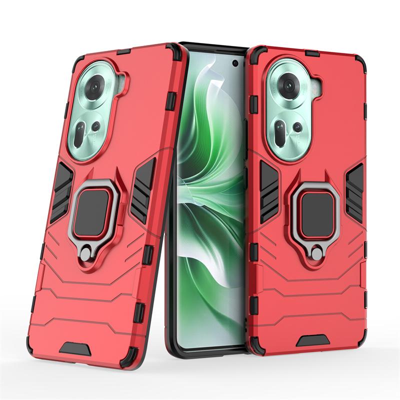 Magnetic Case for OPPO Reno 11 5G Reno11 F Pro Cover with Ring Stand Phone Bracket Back Shell Business Full Protection Cover