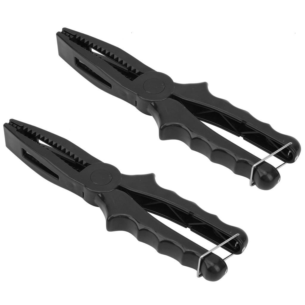 Fishing Pliers ABS Fish Clamp Grip Catch Release Tool Fish Body Holder Tongs ScissorsBlack