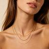 INS Stainless Steel Layered Necklace PVD Gold Plated Minimalist Choker Women