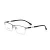 Unisex Metal Half Frame Glasses Plastic Lens Lightweight Nearsighted Eyewear Spectacles No for Business