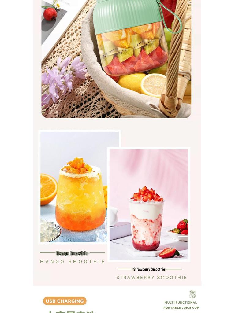 Portable Large Capacity Multifunctional Juicer & Water Cup