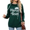 New Solid-color Printed Hooded Loose Long-sleeved Casual Sweatshirt for Women In Autumn and Winter