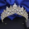 Qualität Königliche Königin Krone Luxus Strass Kristall Tiaras und Kronen Hochzeit Haarschmuck Abschlussball Geschenk Brautaccessoires