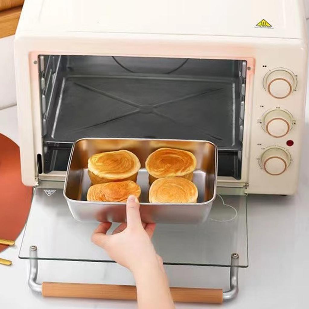 Grilling Prep and Serve Trays BBQ Platter for Raw and Cooked Food Stainless Steel Serving Trays for Food with Lid Set