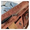 Corduroy Strawberry Print Tote Bag | Large Capacity Multi-Pocket Shoulder Crossbody Bag | Cute Kawaii School Commute Handbag