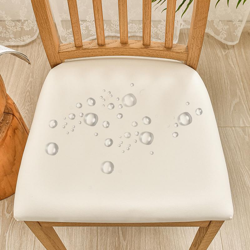 1 Piece Waterproof PU Fabric Stretch Chair Cover Seat Cushion Cover Chair Covers Big Elastic Seat Case For Dining Home Party