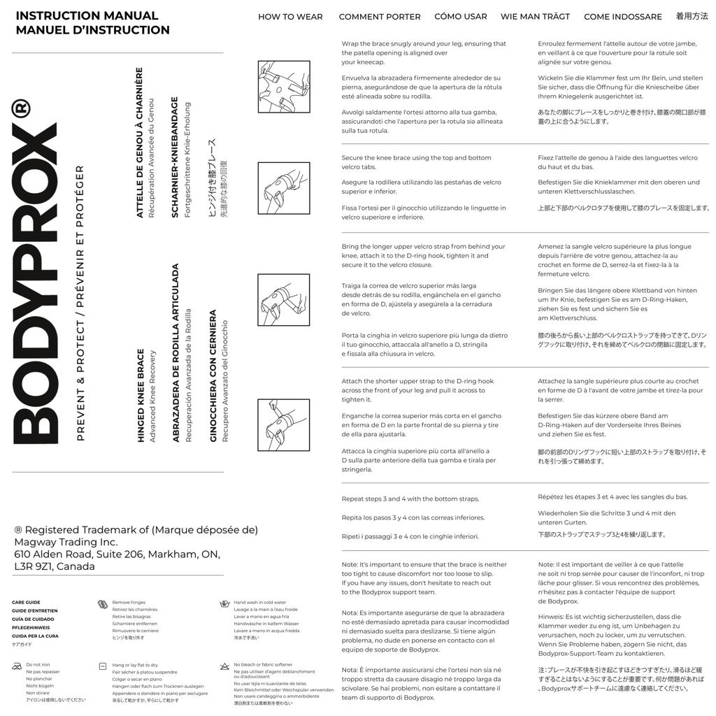BODYPROX Hinged Knee Brace for Men and Women (L)