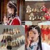 Retro Ethnic Style Woven Feathers Long Fringed Earrings, Bohemian High-end Hollow Rice Bead Earrings