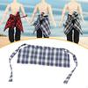 1/12 Plaid Skirt Daily Collectible Asymmetrical Hem Irregular Fake Shirt for 6" Pretend Play
