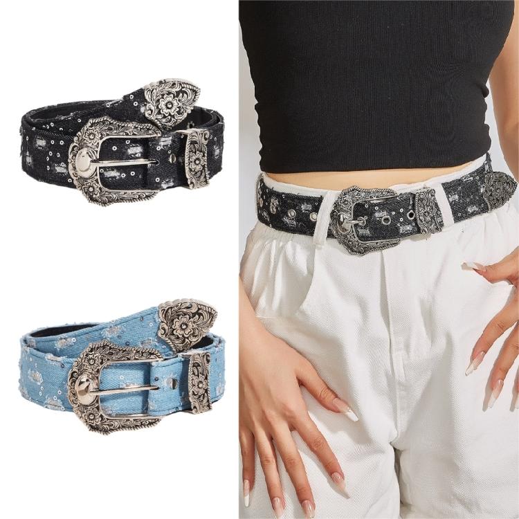 Teens Ethnic Style Waist Belt Adjust Pin Buckle Waist Straps for Dress Shirt