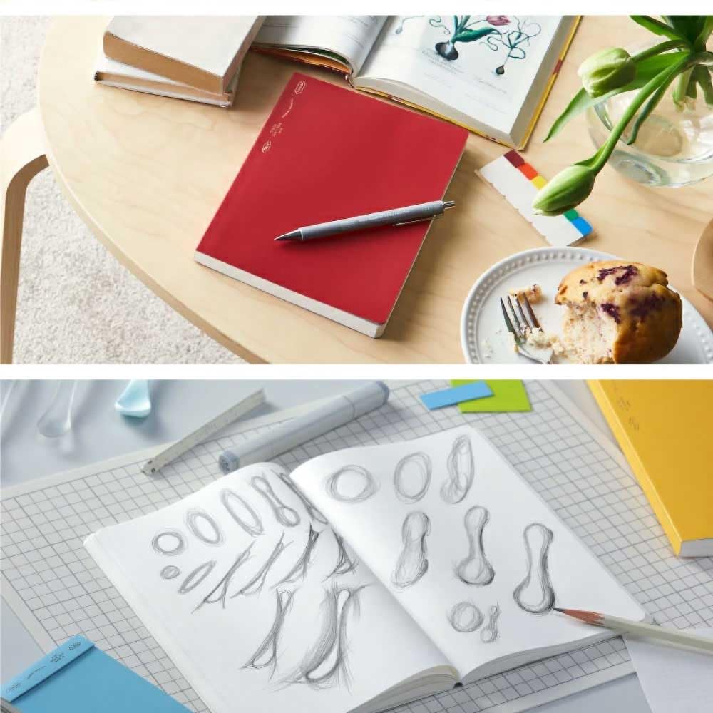 Nitoms STALOGY Note A5 Plain Dot 365 Days Note Assorted Stationery Stylish Memo Diary Schedule Diary Notepad Stationery Simple Working Adult Business