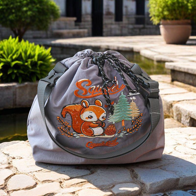 Cartoon Cute Embroidered Bento Handbag