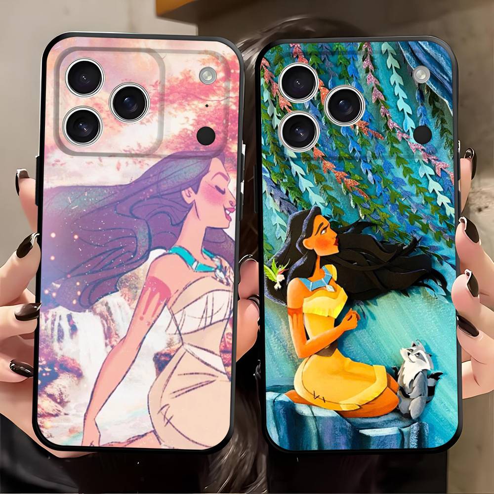 Disney Pocahontas For iPhone 13,17,11,12,16,14,15,Plus,Pro Max Soft Silicone Black Phone Case