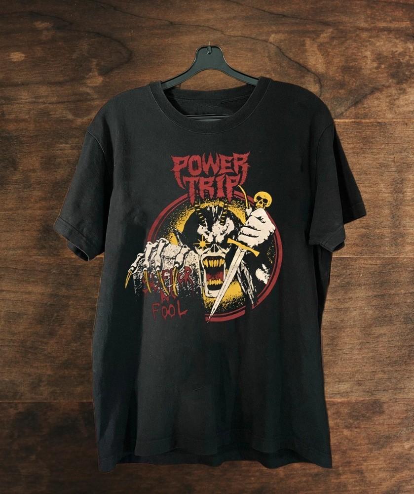 Редкая Коллекция Power Trip Band Хлопок Подарок Для Фаната S to 5XL Футболка CM121 Унисекс Футболка S