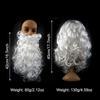 Christmas Halloween Santa Wig & Beard White Beard Wig Cosplay Costume Accessories Santa Hat Glasses Gloves DIY Decorations