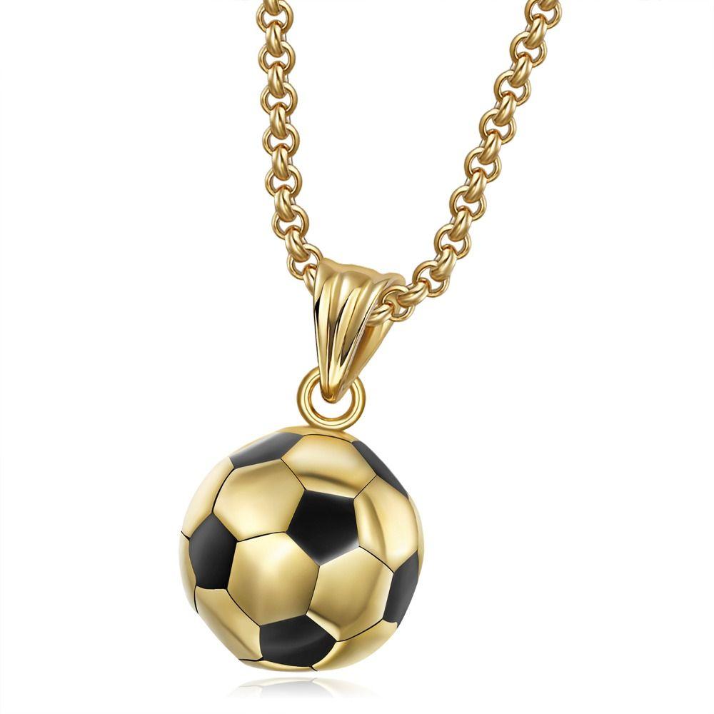 Soccer Shape Casual Soccer Pendants 3D Charm Necklace Fashions Football Necklaces Boys Girl