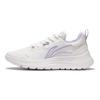 Li Ning Comfortable Fabric Slip Resistant, Abrasion Resistant, Breathable Low top Running Shoes Women's White Purple ARST090-2