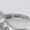 V Character Ring Pt900Platinum/diamond #6.0(US Size) 5.9g Women Used