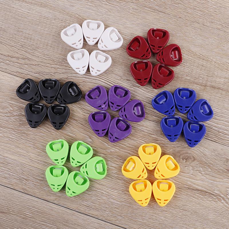 Plactic Guitar Pick Plectrum Holder Case Box Heart Shaped Parts