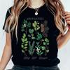 Mystical Nature Graphic T Shirt Unisex Bohemian Floral Crystal Mushroom Dragonfly Print Casual Short Sleeve Tees For Daily Wear