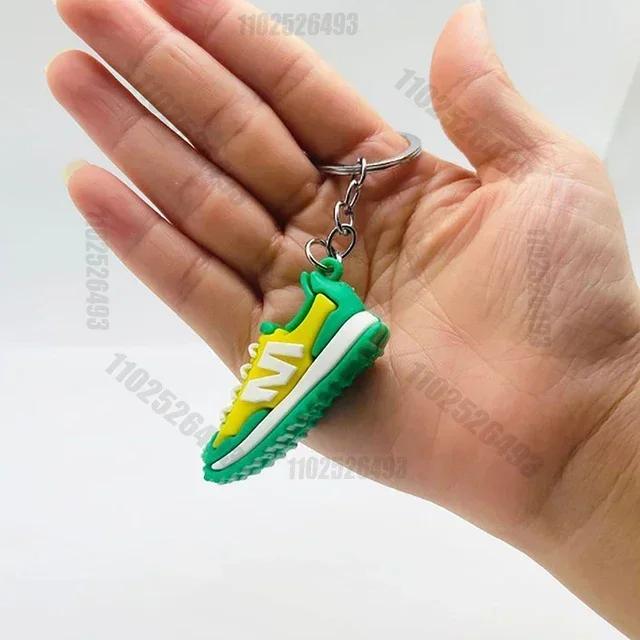 1Pcs Creative Simulation Mini Sports Shoes Silicone Keychain Pendants For Car Key Bag Phone Case Ornament Men Women Keyring Gift