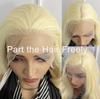 AIMEYA Blonde Wig 18-26Inch Synthetic Lace Frontal Wigs for Daily Use 13x4 Lace Front Cosplay Wigs 613 Long Silky Straight