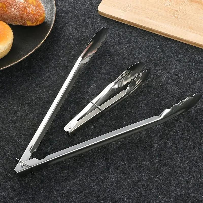 Accessoires de Cuisine Produits Ménagers Ustensiles de Cuisine Accessoires Barbecue Buffet Pain Pinces Alimentaires en Acier Inoxydable Outils de Cuisine