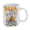 1pc 11oz Ceramic Mug with Double-Sided Art for Beer Fans, Practical Coffee Cup for Home Use, Great Gift for Friends or Family