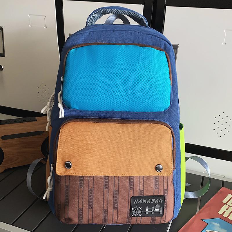 

Школьный рюкзак для девочек начальной школы, контрастный цвет, большая вместимость, для учеников средней школы, для учеников старшей школы, для мальчиков