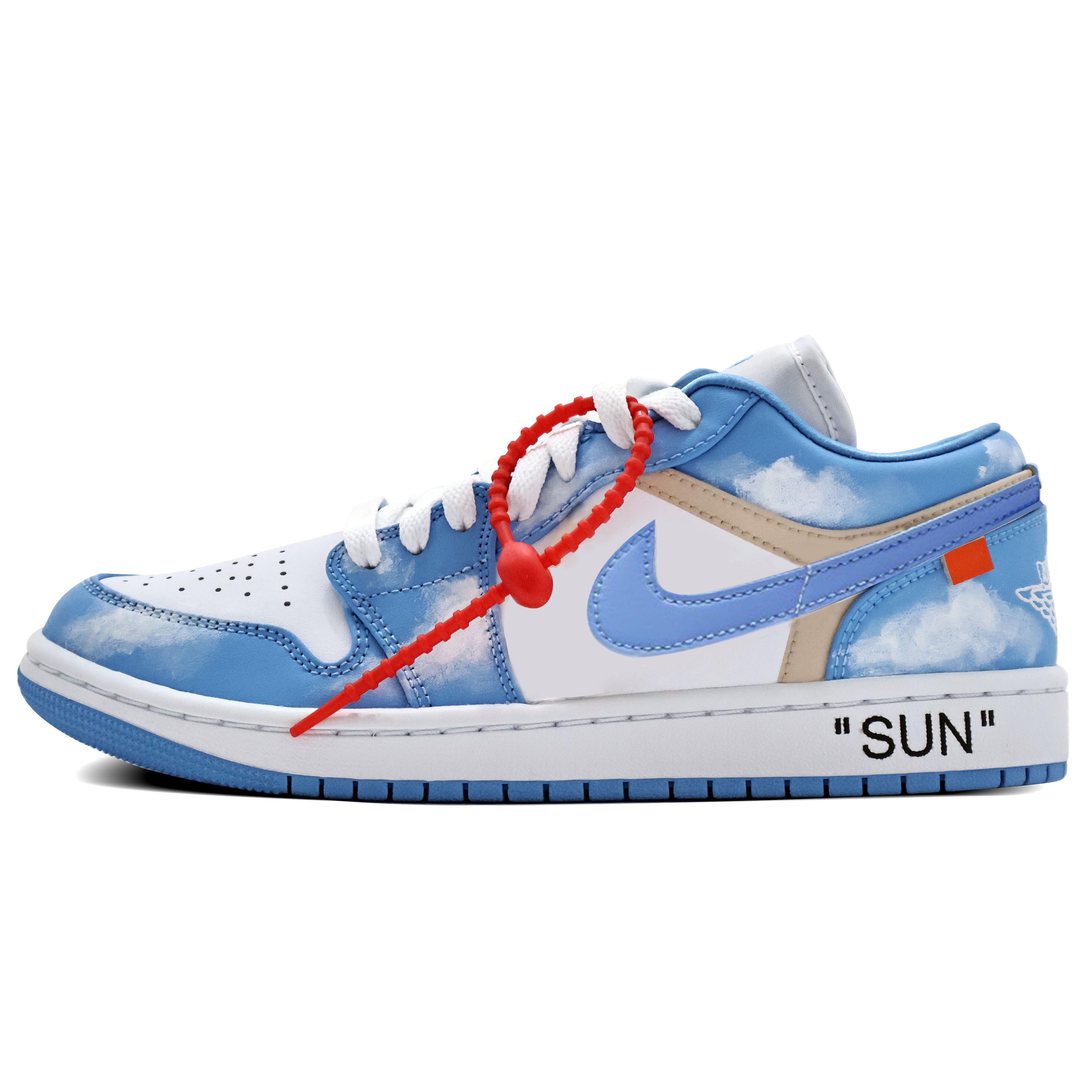 Jordan Air Jordan 1 Low top Vintage Basketball Shoes Women s Carolina Blue AO9944-441(Team176-) 41