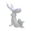 Deer Figurines for Christmas Decor 3D Printed Reindeer Figurine, Cute Sitting Statue with Scarf, Holiday Party Table Centerpieces Tabletop Home,