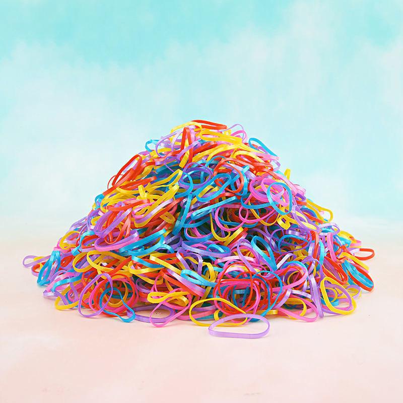 

Одноразовые высокоэластичные резинки для волос для девочек - Утолщенные резинки для косичек и простых причесок