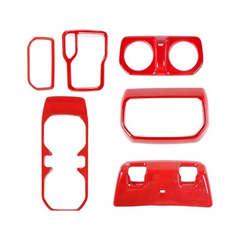 

ABS автомобильное украшение переключения передач передний держатель чашки крышка переключателя окна для Jeep Wrangler JL 2018 Up для JT Gladiator аксессуары для интерьера красный