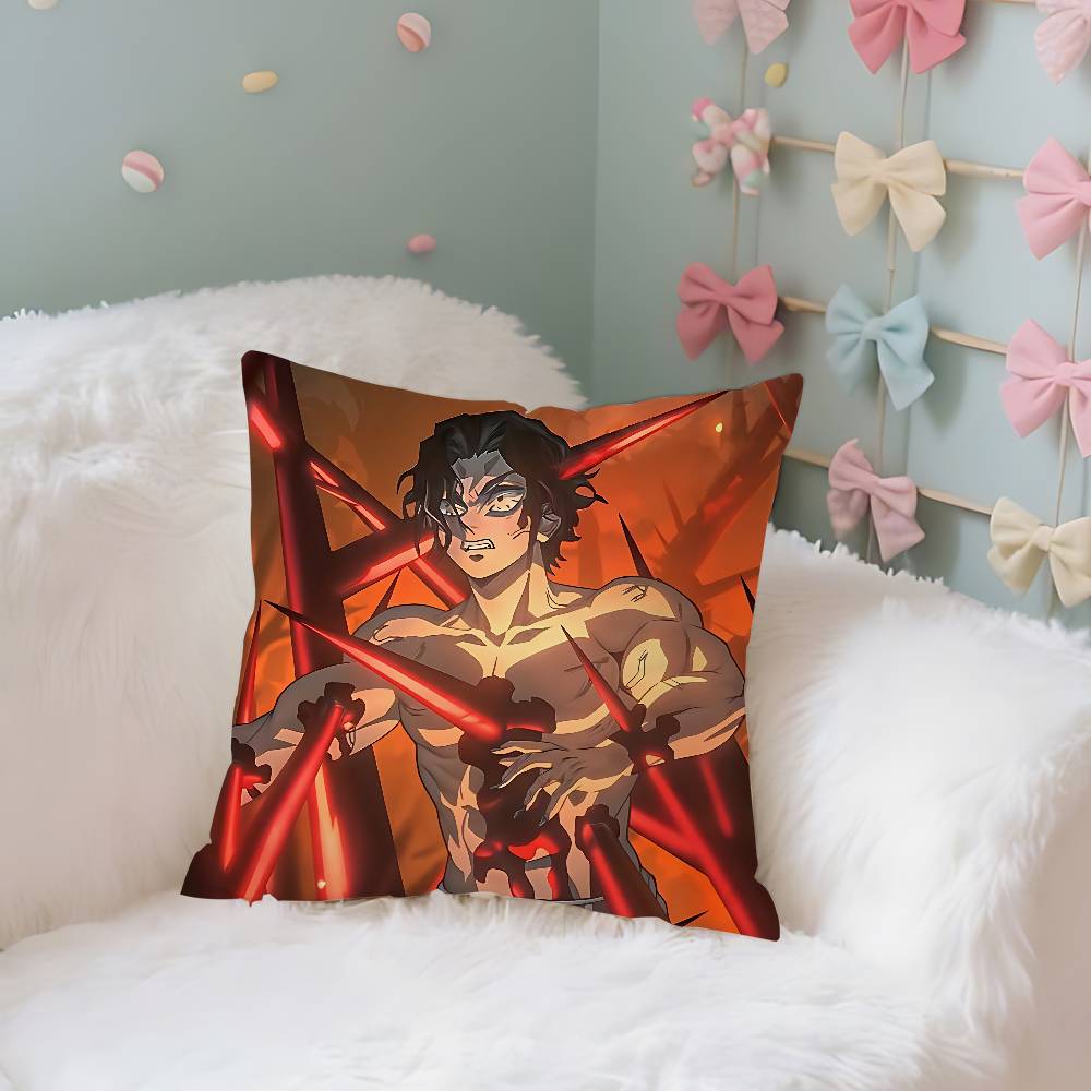 Kibutsuji Muzan Pillow Case Cushion Cover Soft Cute Throw Pillow Case For Car Sofa Pillowcase Polyester With Zipper