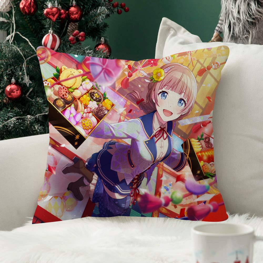 Mochizuki Honami Pillow Case Plush Fabric Soft Double Sided Print Sofa Cushion Cover Throw Pillow Covers
