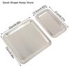 Stainless Steel Serving Tray Cafe Cake Dessert Plate Storage Luxury Square Rectangular Trays Home Kitchen Storage Table Dish