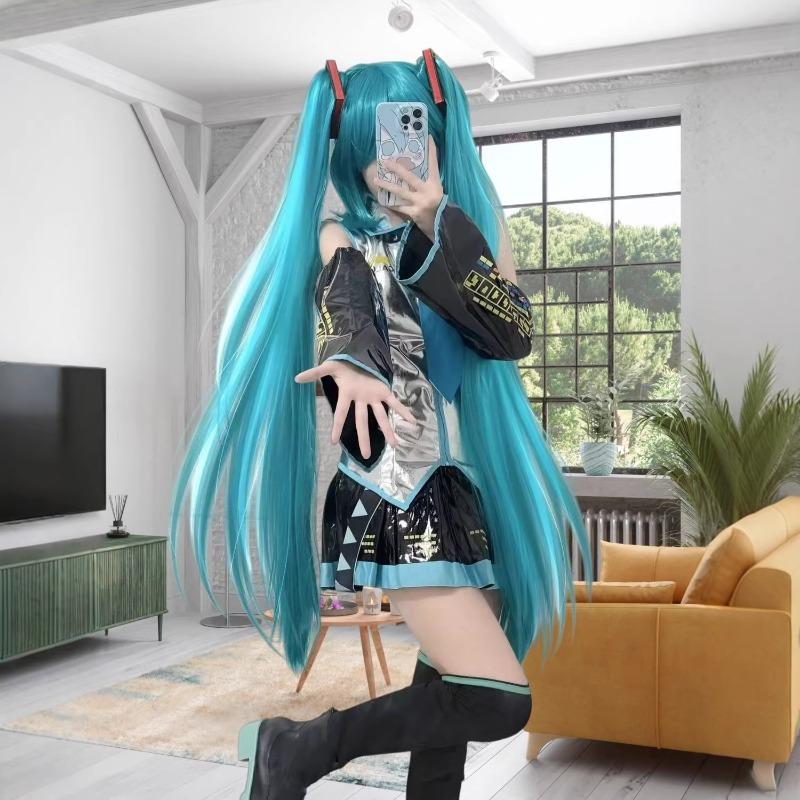 Spot Hatsune formula cos servizio cos pelle verniciata cos maschile Abbigliamento cosplay Hatsune Servizio cosplay Hatsune