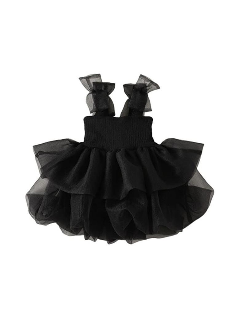 Famuka Baby Tulle Dress with Tutu Summer Soft Sleeveless Princess Perfect Gift for and Formal Occasions Black Girls' Skirt, Lace, Dress, Style,