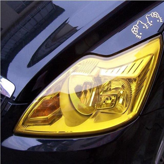 Luxury LED Car Headlight Tint & Protection Film PVC Self-adhesive 2 Mil Thick Light Sticker with 1 Year Warranty