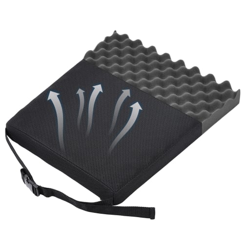 Shinnwa High-Resilience Gaming Cushion with Wave-Shaped Design for Comfortable Support, Bamboo Charcoal Dehumidifying and Deodorizing, Soothes Buttock