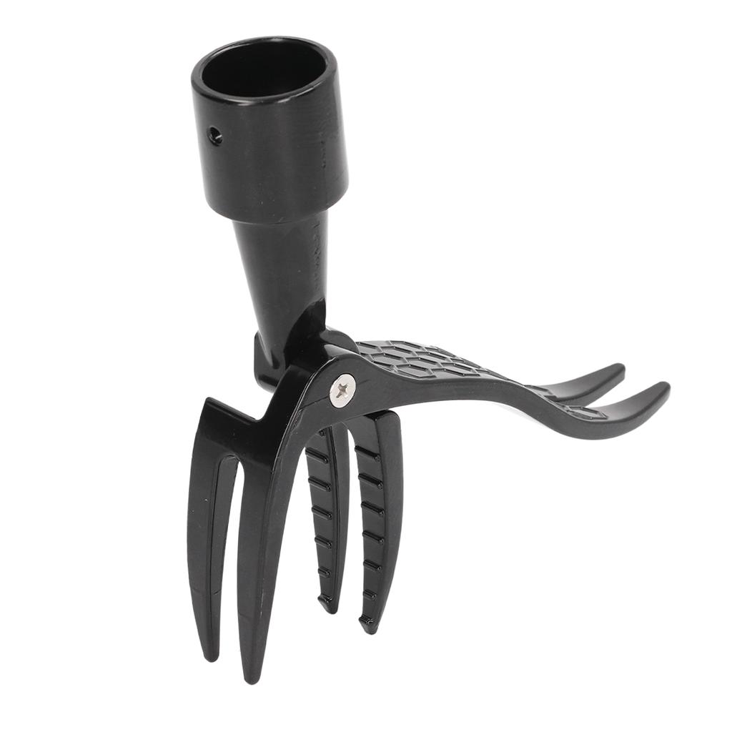 Stand-Up-Unkrautstecher, tragbarer Unkrautstecher aus Aluminiumlegierung, 4 Krallen, rutschfestes Unkrautkopfwerkzeug