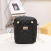 Embroidered horizontal mobile phone bag oblique span bag summer new women's clutch bag simple shoulder bag
