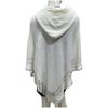 2023 Women's Hooded Tassel Cape Shawl - Plus Size, Solid Color, Loose Fit