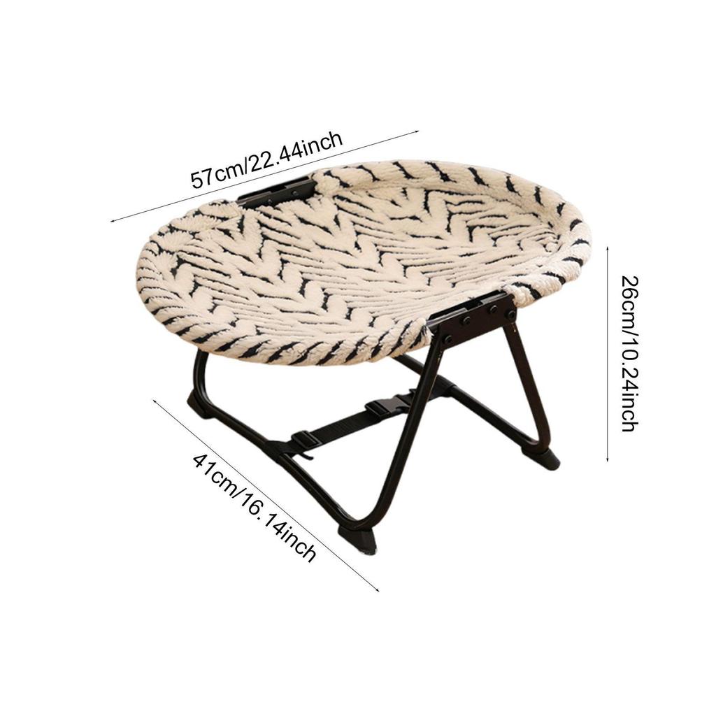 Dog Cot Elevated Iron Frame Travel Portable Pet Furniture Bed for Cats and Small Dogs