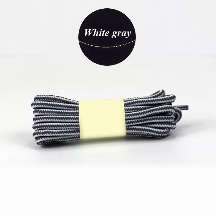 1Pair Round Boot Shoelaces Striped Sneakers Shoe Laces Boots Laces Shoes Strings Outdoor Walking Hiking Shoelace