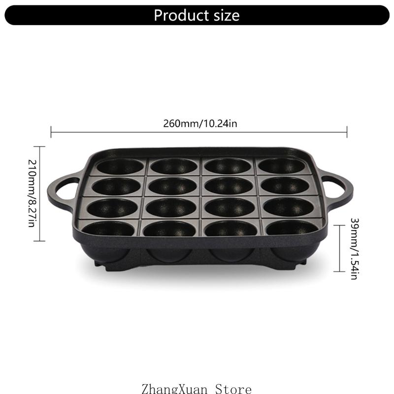 3XUF Nonstick Octopuses Ball Pancake Maker Octopuses Meatball Pan Kitchen Cookware