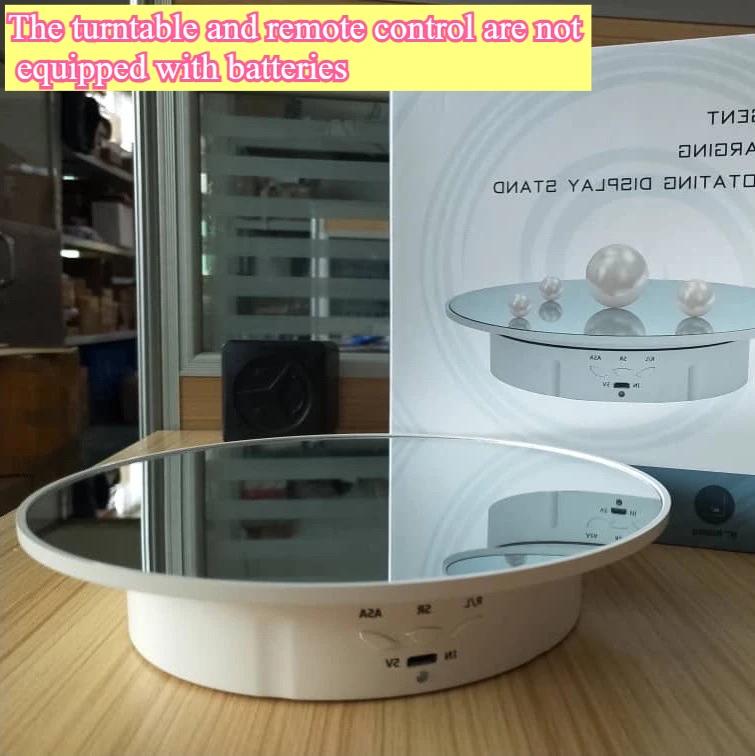 360 Degree Rotating Turntable 8.66 Inch,for Photography, Heavy Duty, Automatic Remote Control Display Platform