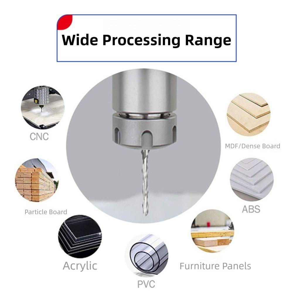 2 Flute Wood End Mill 1/8"(3.175mm) Shank Up Cut Carbide Spiral Cutters HRC45 2.0-3.175mm CNC Router Bit CNC Machining