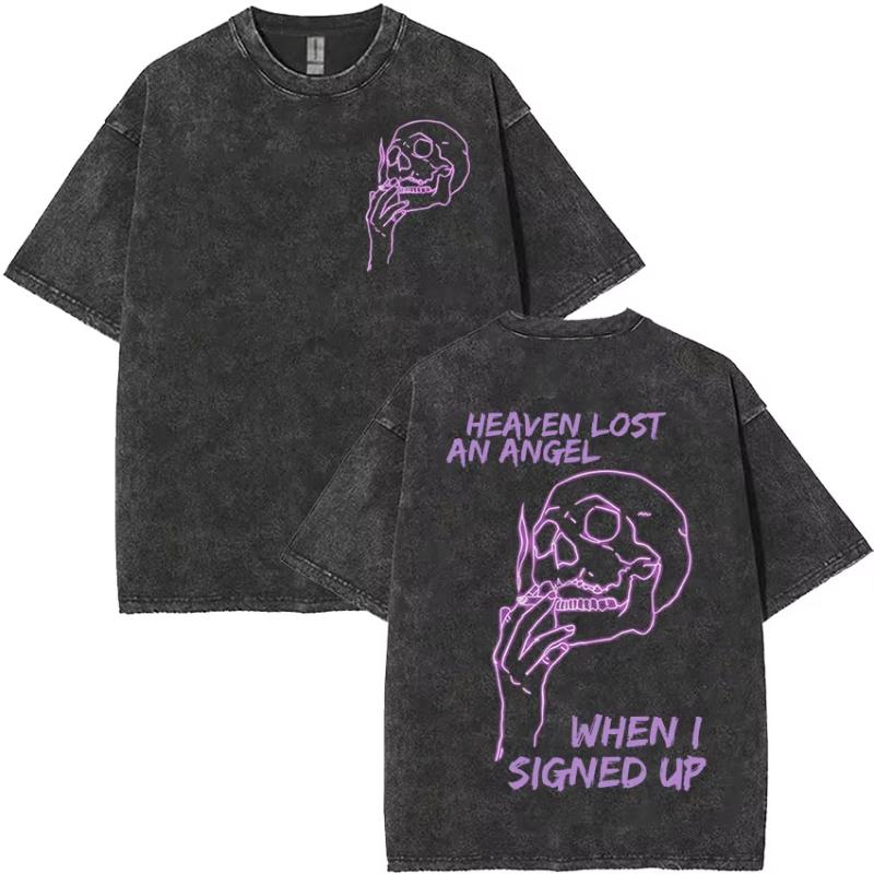 

Chase Atlantic Lost in Europe UK Tour album Vintage Washed T Shirts Unisex Hip Hop Gothic Oversized Tshirts Unisex Streetwear M