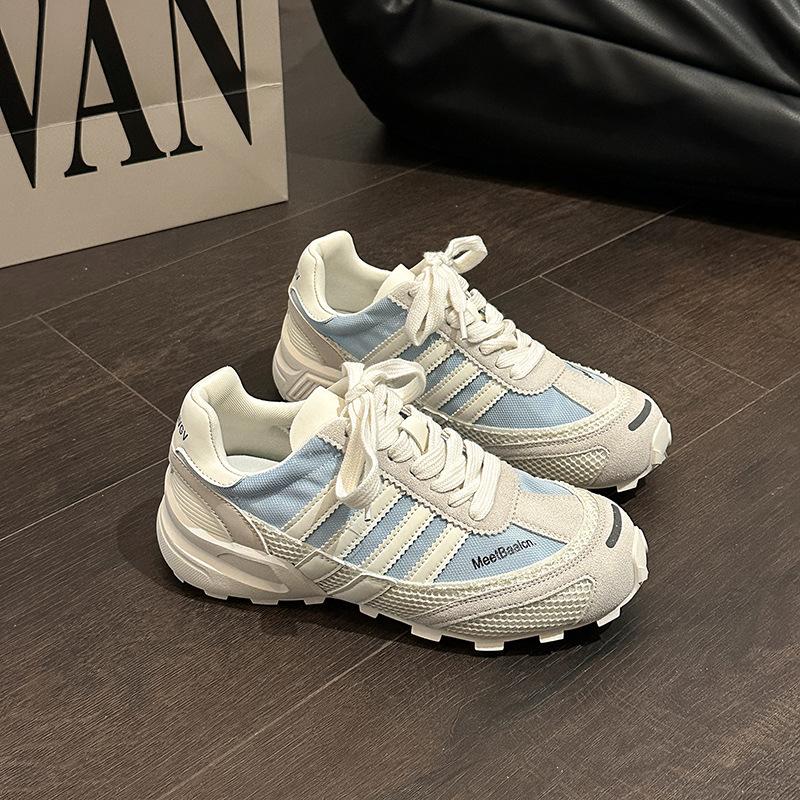 Retro German training shoes women's 2025 new summer lace-up versatile casual fashion soft-soled Forrest Gump shoes breathable sports shoes